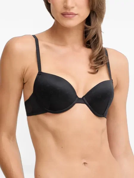 Sutien Emporio Armani plasă cu autograf negru