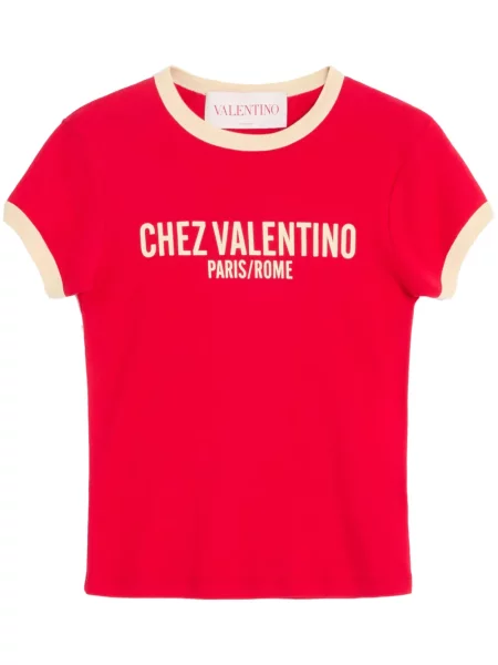 Tricou Valentino Garavani cu imagine roșu