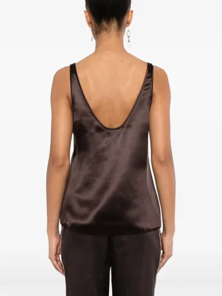 Top Tom Ford din satin maro