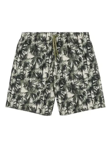 Slip de baie Armani Exchange cu model floral cu imagine verde