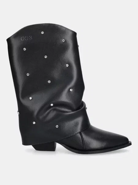 Шкіряні чоботи GOE блок BLACK чорний