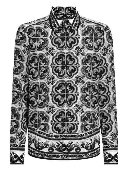 Cămașă Dolce & Gabbana cu imagine alb