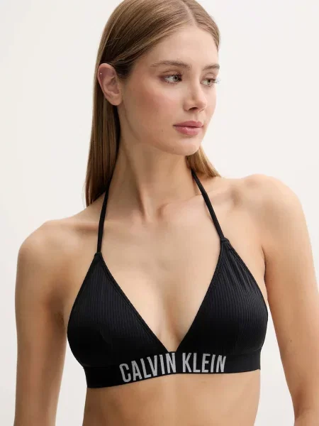 Plavková podprsenka Calvin Klein měkký košík černá