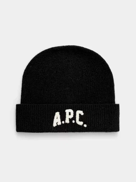 A.P.C. căciulă de lână bonnet axel negru