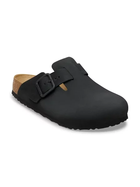 Nubuck σκαρπινια Birkenstock με αγκράφα μαύρο