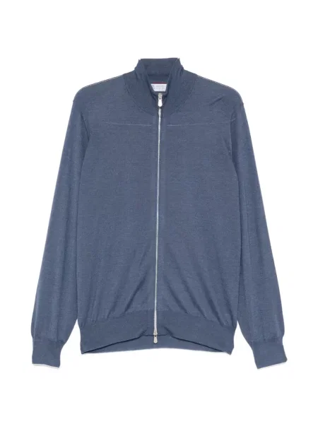 Lung cardigan Brunello Cucinelli albastru