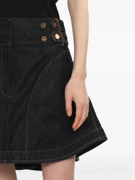 Fustă din denim Zimmermann albastru
