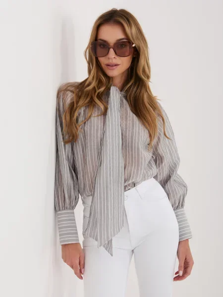 Cămașă Italy Moda cu mâneci balon alb