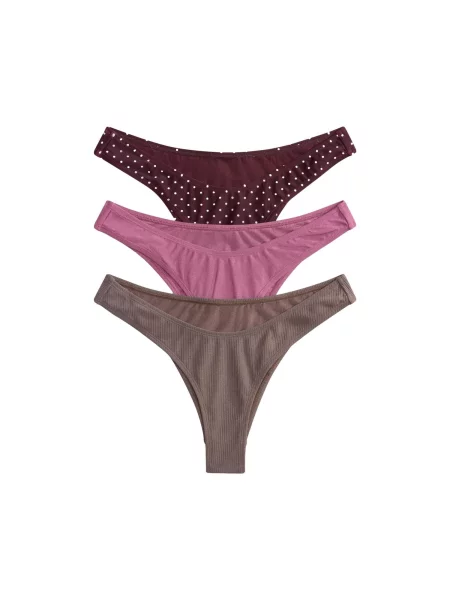 The Set Slip costum de baie ombră / rosé / roşu închis alb