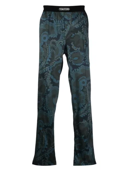 Pantaloni Tom Ford cu model floral cu imagine