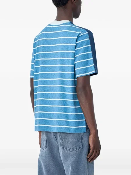 Тениска Fred Perry бродирана с кръгло деколте синьо