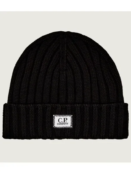 Șapcă C.P. Company Knit Cap Black Universal negru