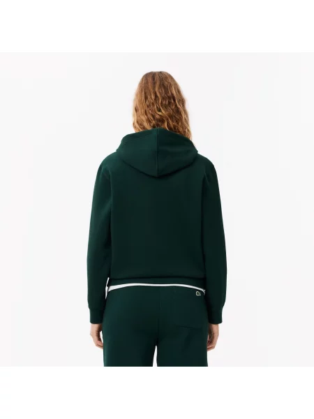 Lacoste Bluza Z Kapturem Pique Double Face O Luźnym Kroju szara