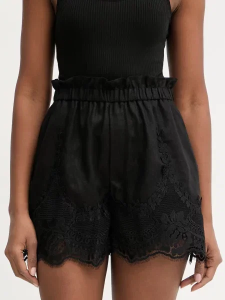 Twinset szorty lniane czarne