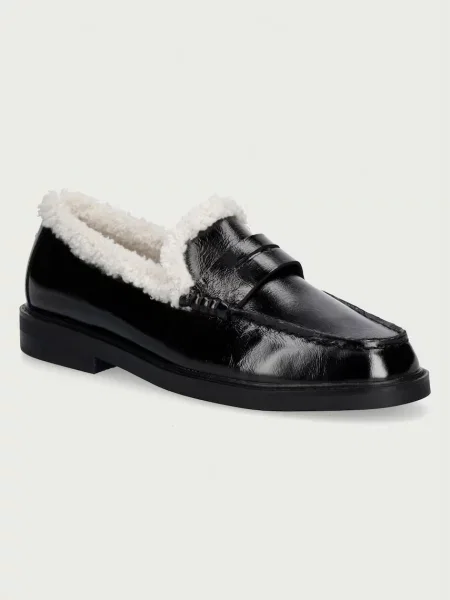 Steve Madden mocasini pentru femei din piele Adison-F negru