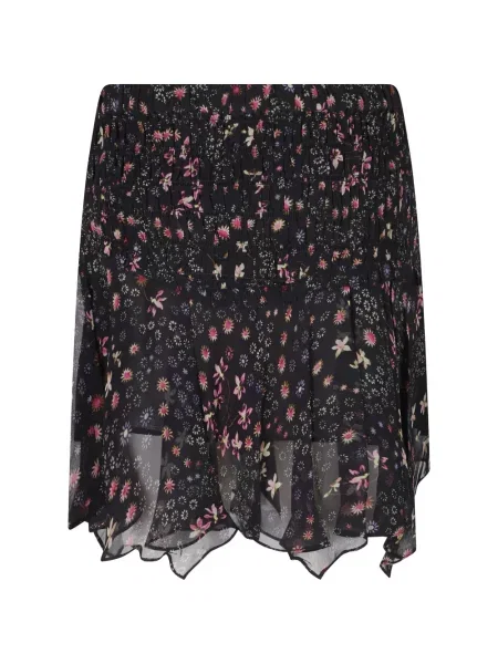 Fusta mini Isabel Marant cu model floral negru