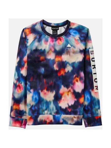 Bluza burton oak crewneck fleece w kwiaty XS niebieska