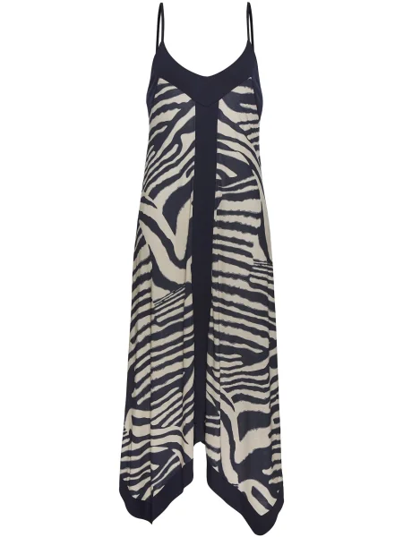 LASCANA Ljetna haljina svijetlobež / morsko plava