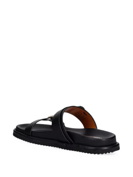 Sandale Blauer din piele cu cataramă negru