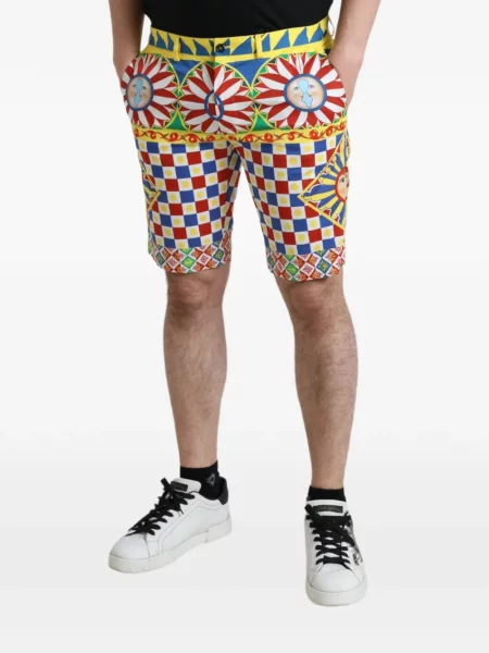 Pantaloni scurți Dolce & Gabbana cu imagine roșu
