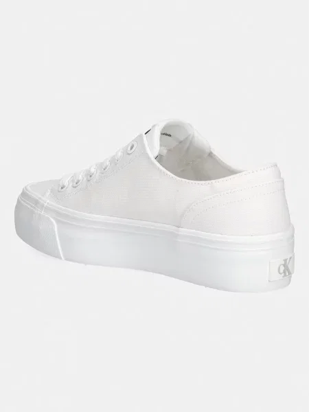Calvin Klein VULC FLATFORM LOW CANVAS MG tenisówki białe