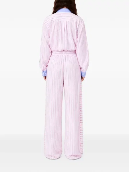 Pantaloni Iceberg cu dungi cu cordon alb