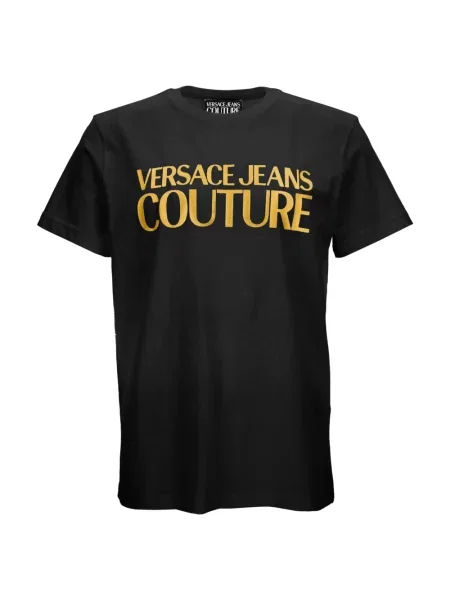 Koszulka Versace Jeans Couture z logo czarna