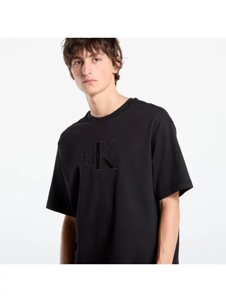 Džerzej tričko Calvin Klein čierna