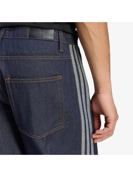 Jeans adidas Firebird Adicolor Denim Jeans Mid-rise Straight Leg Indigo Denim 34 niebieskie