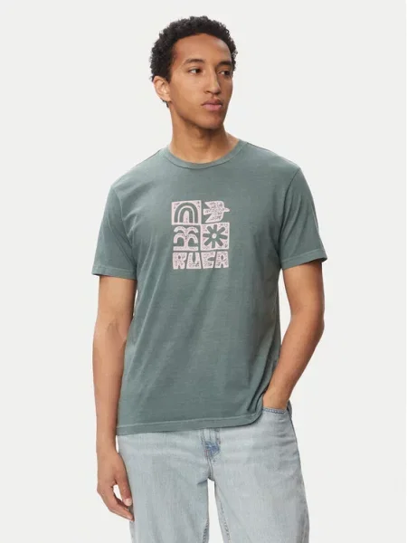 RVCA Majica Mosaic Mornarsko modra