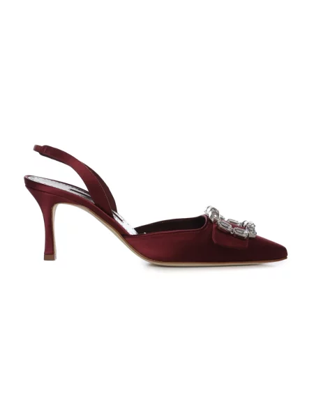 Czółenka Manolo Blahnik skórzana czerwona