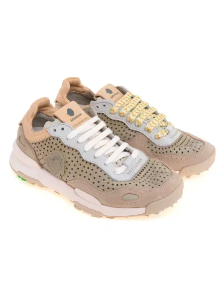 Sneakersy Satorisan skórzane beżowe