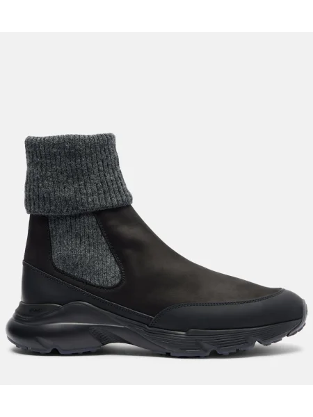 Cizme scurte Tod's din piele negru