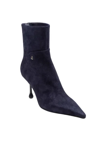 Botki Jimmy Choo skórzane niebieskie