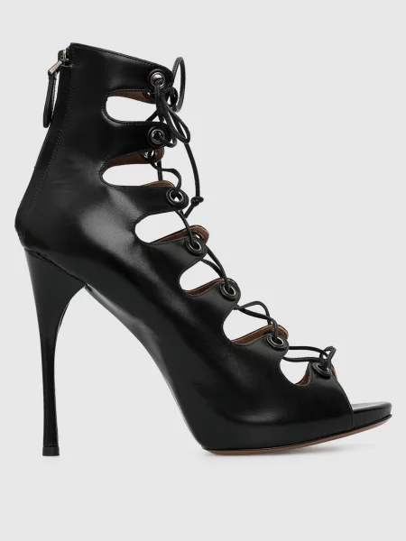 Кожаные ботильоны Azzedine Alaia черные