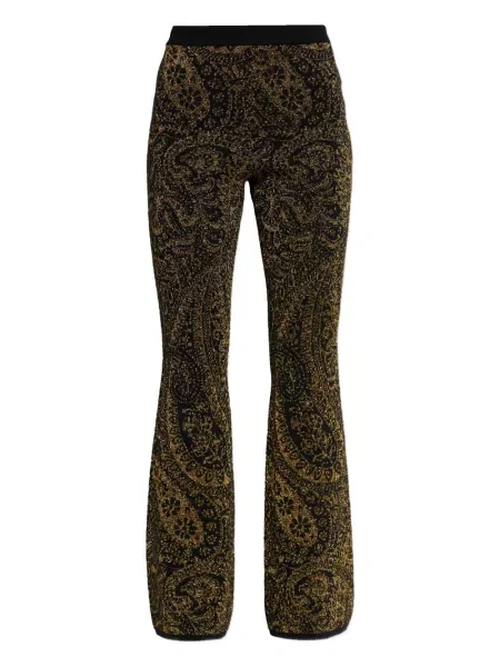 Pantaloni Etro cu model paisley negru