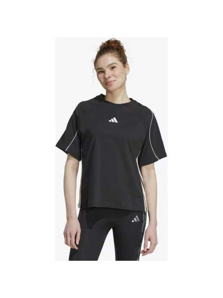 Koszulka z krótkim rękawem adidas Stadium z 3 paskami czarny czysty XS biały