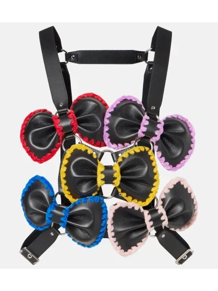 Top Noir Kei Ninomiya z kokardką czarny