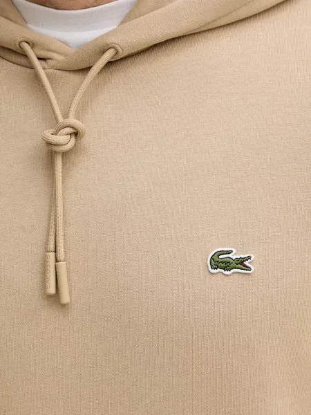 Kapucnis szvetter Lacoste bézs