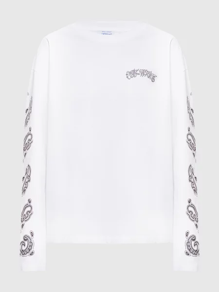 Лонгслів Paisley Diags Off-white білий