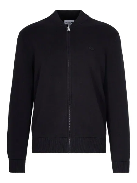 Cardigan Lacoste cu autograf negru