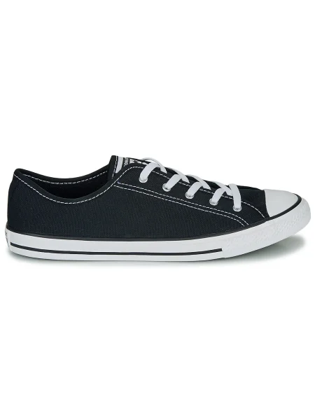 Vászon félcipő Converse fekete