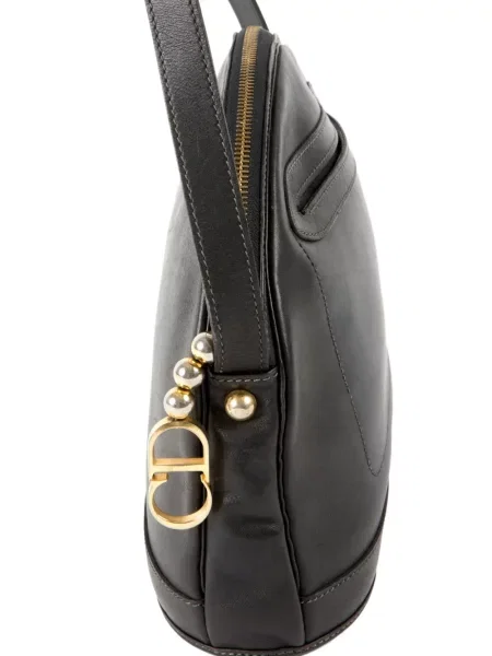 Kožená kožená taška Christian Dior Pre-owned černá