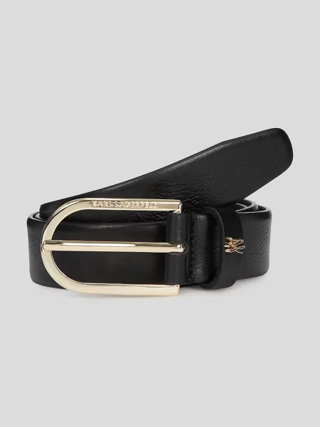 Kožni remen Karl Lagerfeld crna
