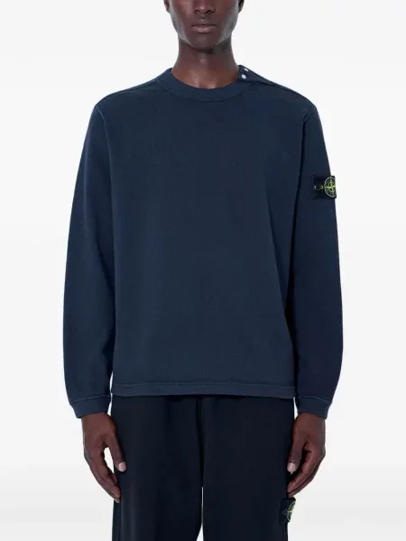 Hanorac Stone Island cu strasuri albastru