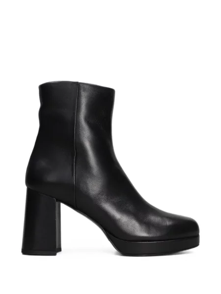 Cizme scurte The Seller din piele cu platformă negru