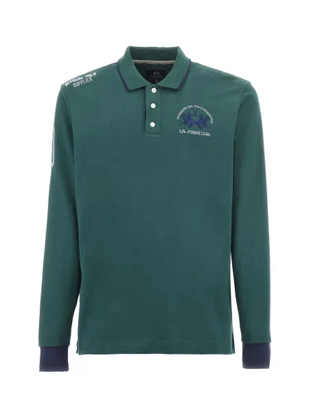 La Martina Tricou albastru / verde alb