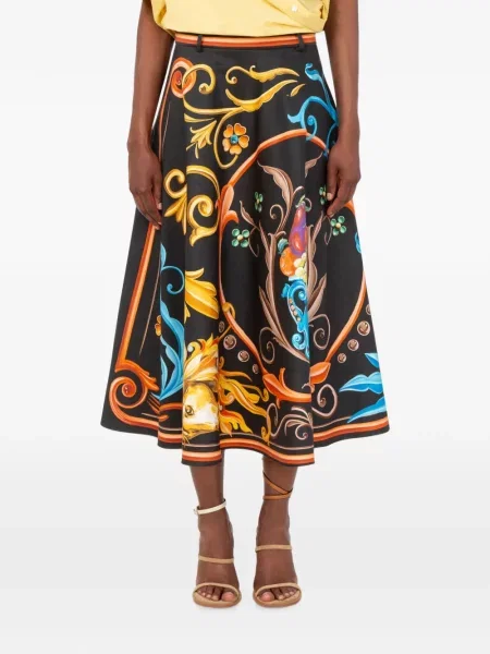 Fustă midi Moschino cu imagine negru
