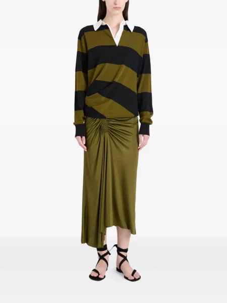 Fustă midi Proenza Schouler cu volane verde