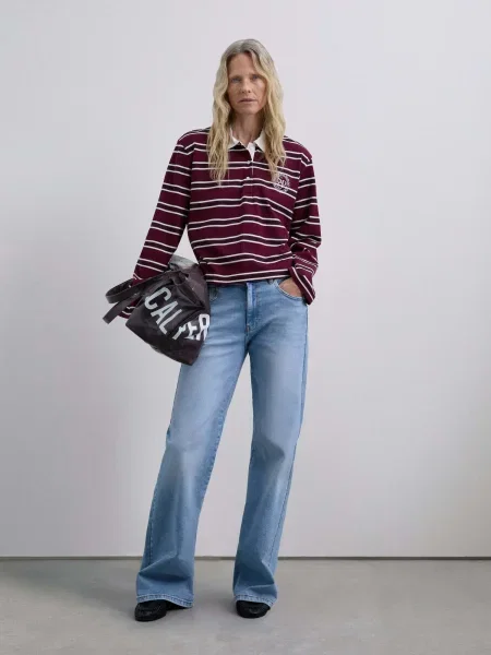 Scalpers Tricou roșu burgundy alb